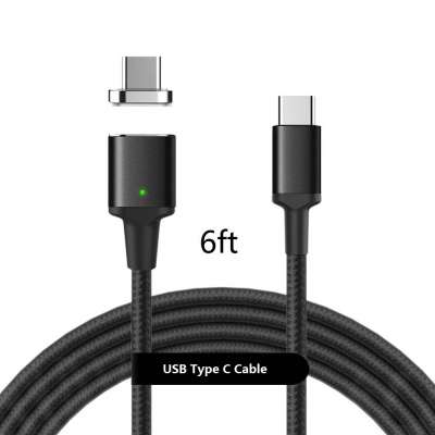 Max 5A 100W 6ft Type C Charger Data Cable PD QC 3.0 USB-C to USB-C Magnetic Charging Cable for MacBook