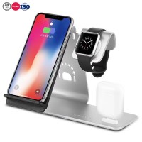 2019 Hot Sale 3 in 1 charging stand For Wireless earphone watch qi wireless charger