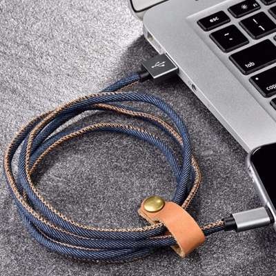 2019 Fast Charger 1M/2M/3.0M Jean Denim Micro USB Data Cable for iphone 7 / Android