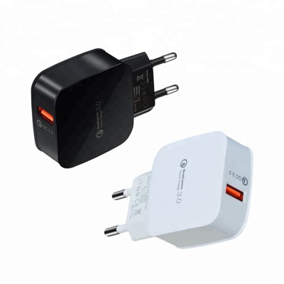 18W Quick Charge Adaptive Fast Travel Charger QC 3.0 USB Wall Charger for iPhone Samsung