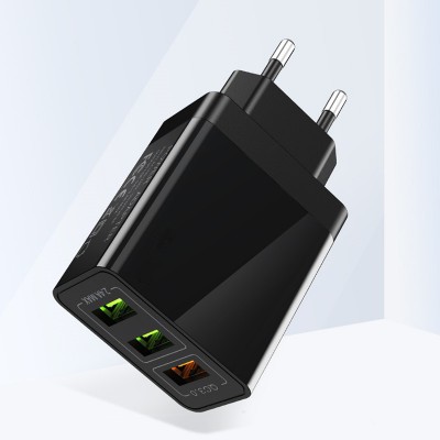 QC3.0 Wall Charger 3-Port 28W Travel Charger Multi Port USB Charger Charging Adapter for iPhone Xs Max XR X 8 7 Plus